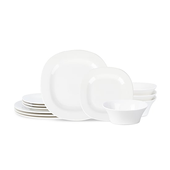 Stone + Lain Quadro 12-pc. Porcelain Dinnerware Set
