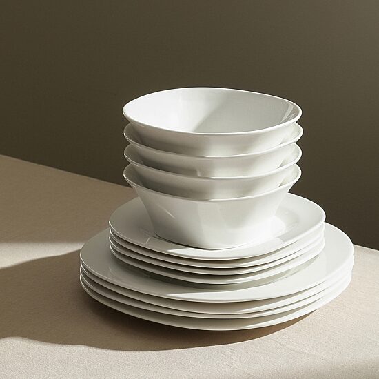 Stone + Lain Quadro 12-pc. Porcelain Dinnerware Set
