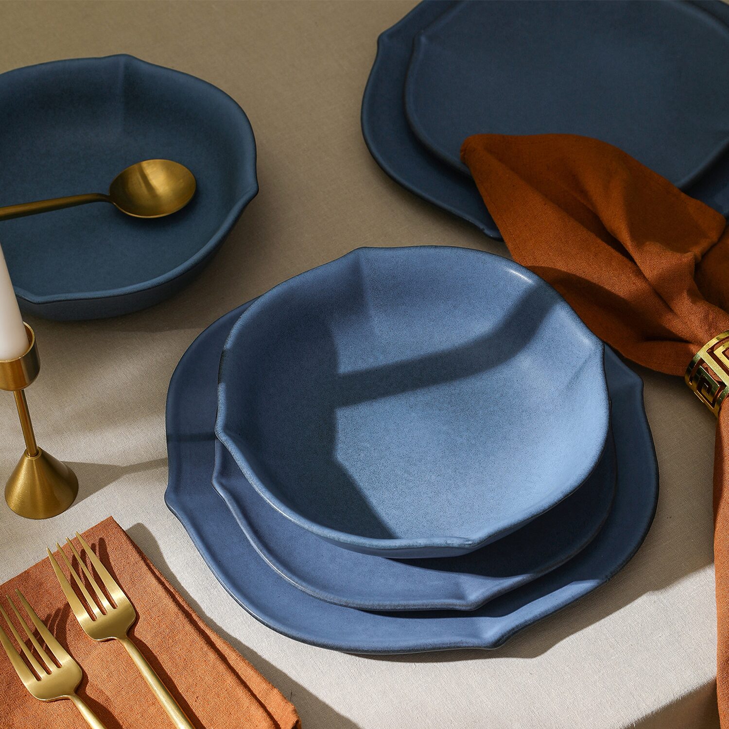 Stone + Lain Baskerville -pc. Stoneware Dinnerware Set