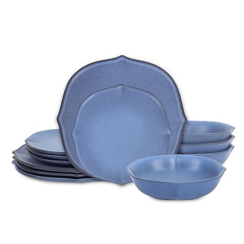 Stone Lain Baskerville 24-pc. Stoneware Dinnerware Set In Blue