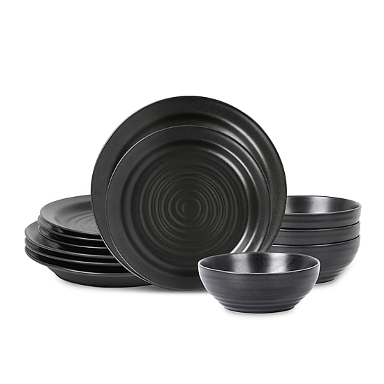 Stone + Lain Orbit 12-pc. Stoneware Dinnerware Set