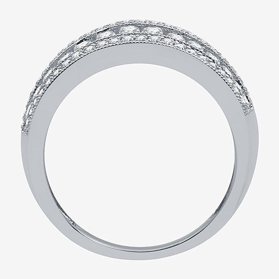1 CT.T.W. Natural Diamond 10K White Gold Anniversary Ring