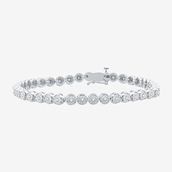 1/2 CT.T.W. Natural Diamond Sterling SIlver Bracelet