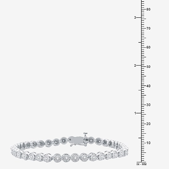 1/2 CT.T.W. Natural Diamond Sterling SIlver Bracelet