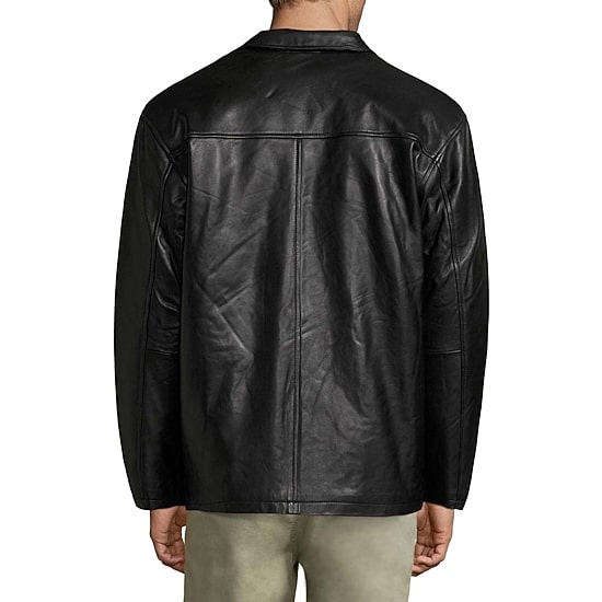 Vintage Leather Mens Big & Tall Lambskin Jacket with Zip Out Lining