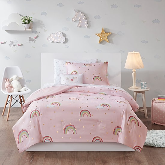 Mi Zone Kids Mia Complete Bed and Sheet Set with decorative pillow
