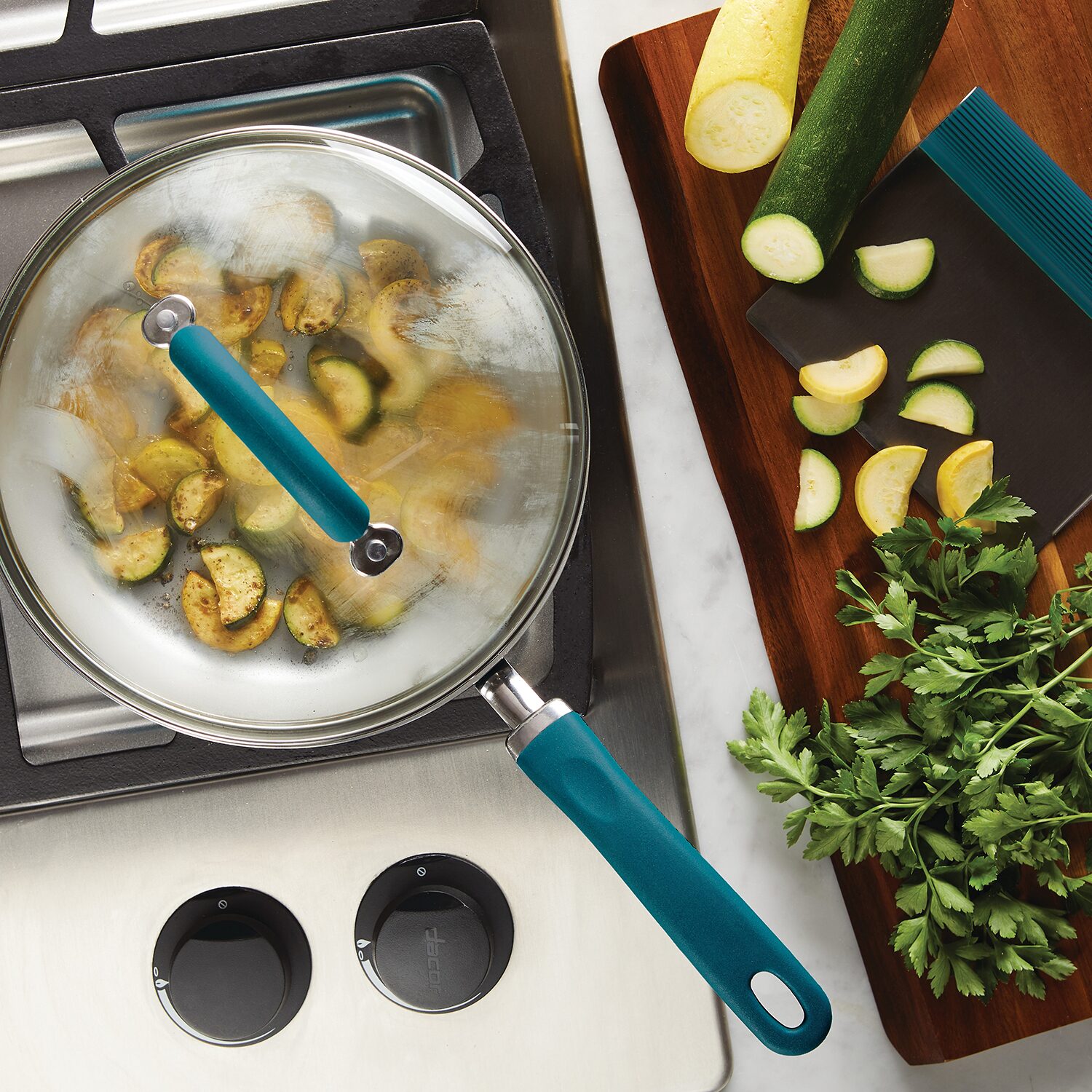 Rachael Ray Create Delicious 9.5" Non-Stick Deep Skillet with Lid