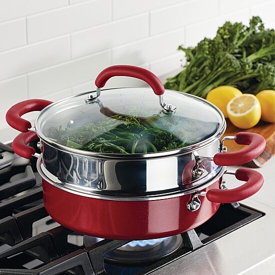 Rachael Ray Create Delicious 3-Pc. Aluminum Non-Stick Steamer with Insert