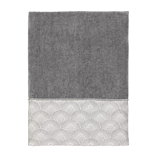 Avanti Deco Shell Nickel Embellished Bordered Bath Towel