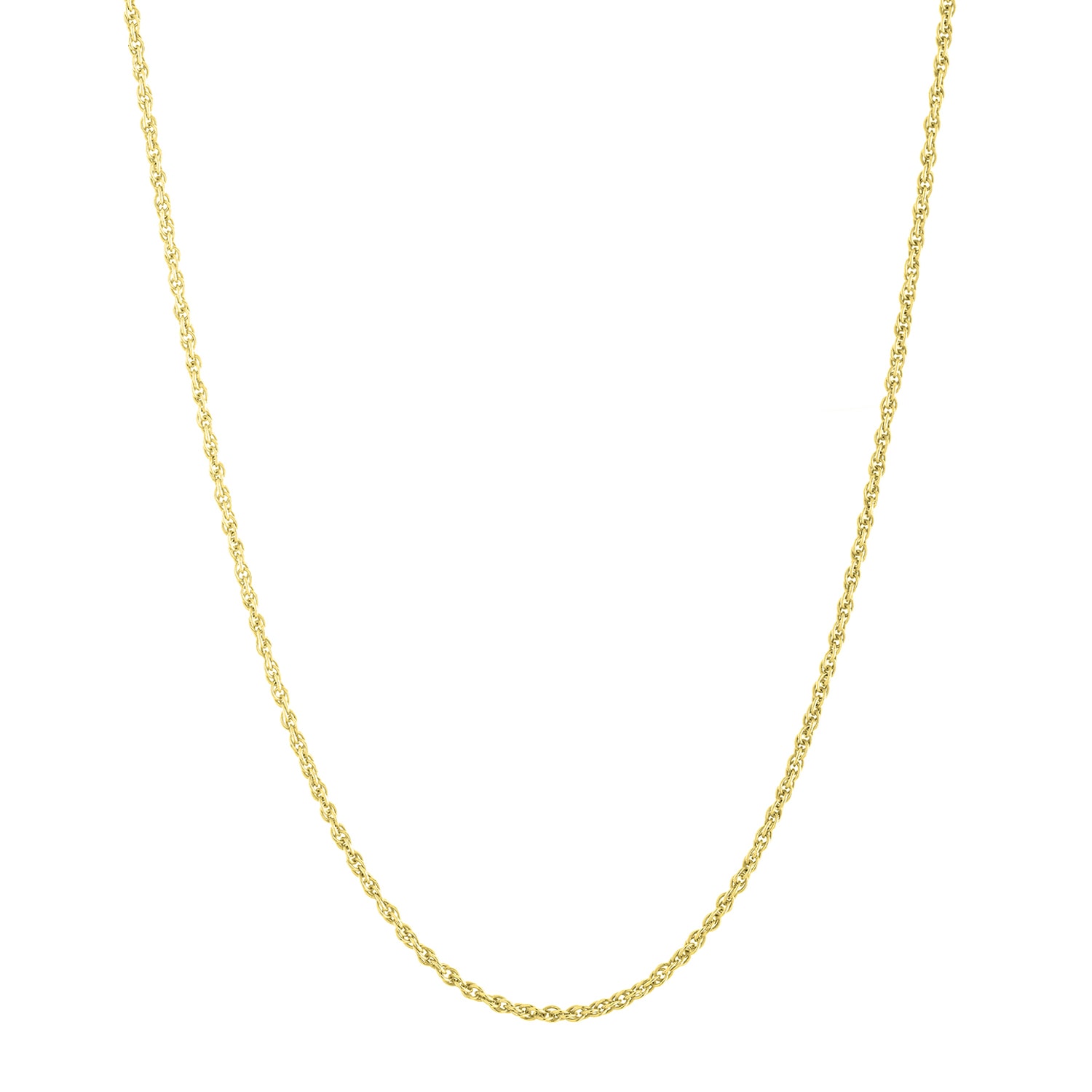 Silver Treasures Made In Italy Womens 14K Gold Over Silver 18 Inch Rope Chain Necklace