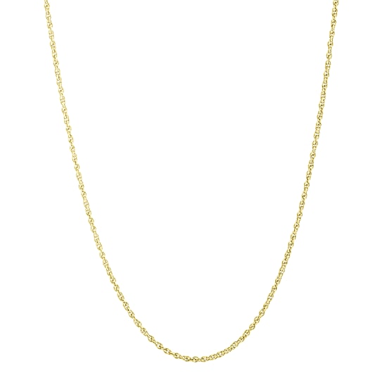 Silver Treasures Made In Italy Womens 14K Gold Over Silver 18 Inch Rope Chain Necklace