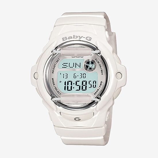 Casio Baby G Womens Digital White Strap Watch Bg169u-7a