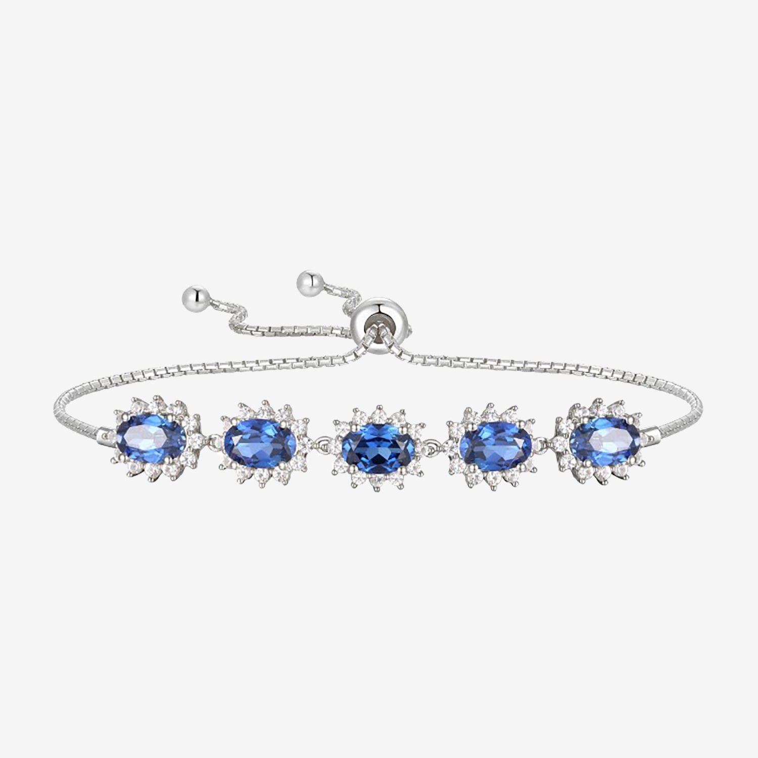Gemstone 14K Gold Over Silver Oval Bolo Bracelet