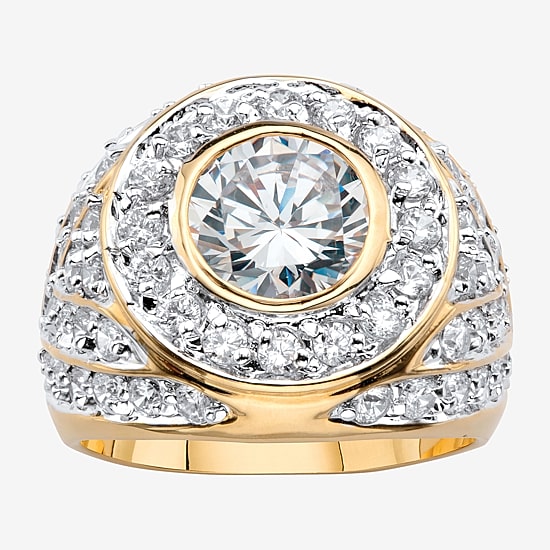 Mens 4 1/2 CT. T.W. Cubic Zirconia 14K Gold Over Brass Round Fashion Ring