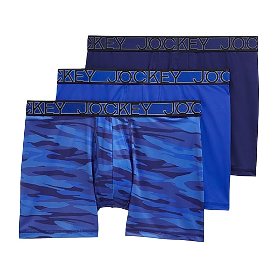 Jockey Active Microfiber Mens 3 Pack Boxer Briefs 9142