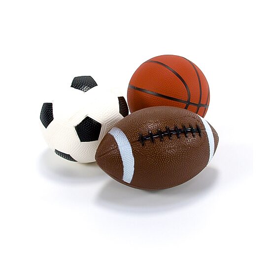 Toysmith Toysmith Get Outside Go Pro-Ball Set Pack Of 3 (5-Inch Soccer Ball6.5-Inch Football And 5-Inch Basketball) Outdoor Play Set