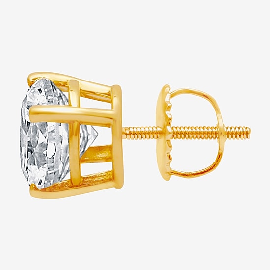 (H-I / I1) Ever Star 1 CT. T.W. Lab Grown White Diamond 10K Gold 6.3mm Single Earring