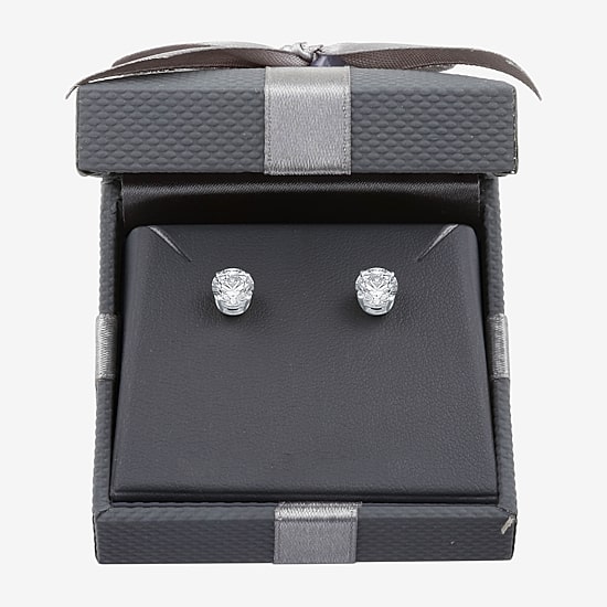 Ever Star (G / VS2) 2 CT. T.W. Lab Grown White Diamond 14K Gold 6.3mm Round Stud Earrings
