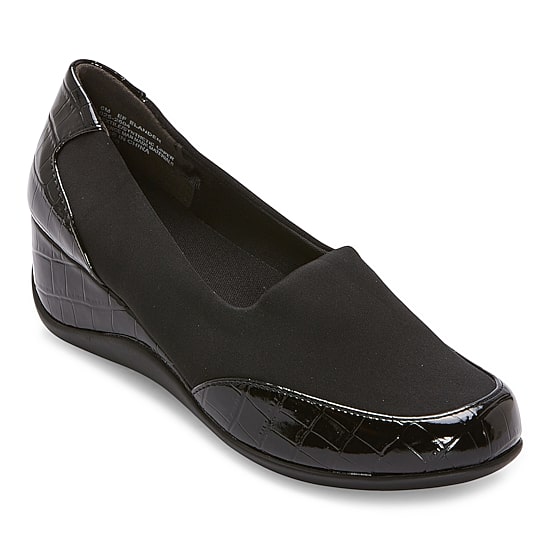jcpenney navy blue dress shoes east 5th Elander Women's Moc Closed Toe Slip-On Shoe | Black | Regular 6 1/2 | Shoes Slip-On Shoes
