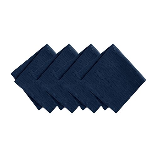 Continental Solid Texture Water and Stain Resistant Napkins 17 x 17, Set/4 - Navy