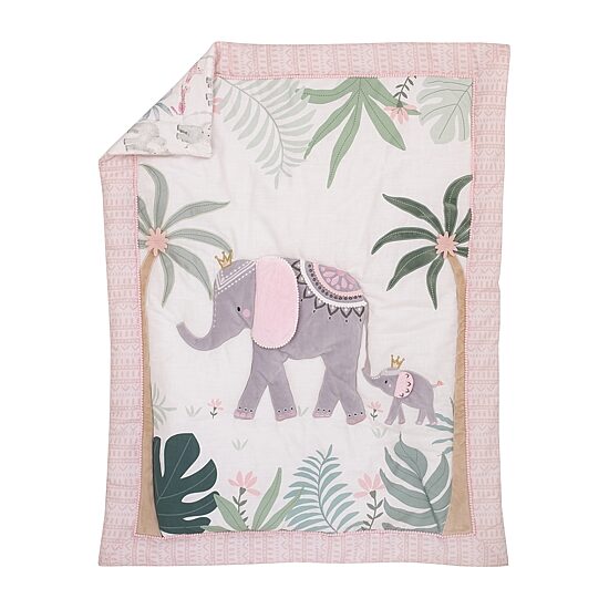 Nojo Elephant Princess 4-pc. Crib Bedding Set