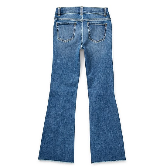 Thereabouts Little & Big Kid Girls Ripped Flare Leg Jean