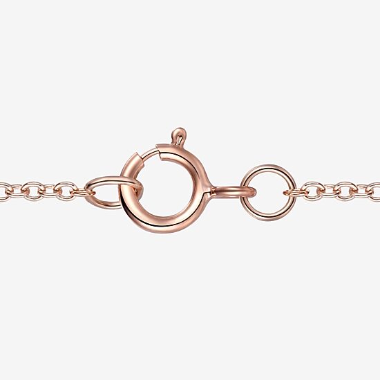 Womens Lab Created Pink Sapphire 14K Rose Gold Over Silver Cushion 18 Inch Pendant Necklace