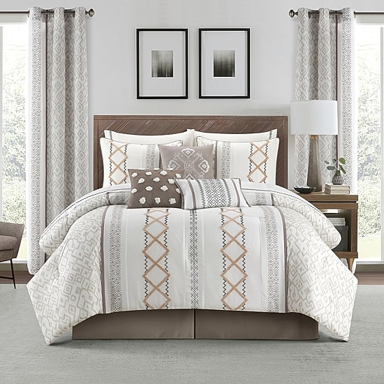 Stratford Park Quinn 15-pc. Geometric Midweight Comforter Set