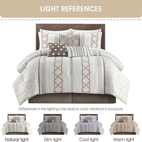 Stratford Park Quinn 15-pc. Geometric Midweight Comforter Set