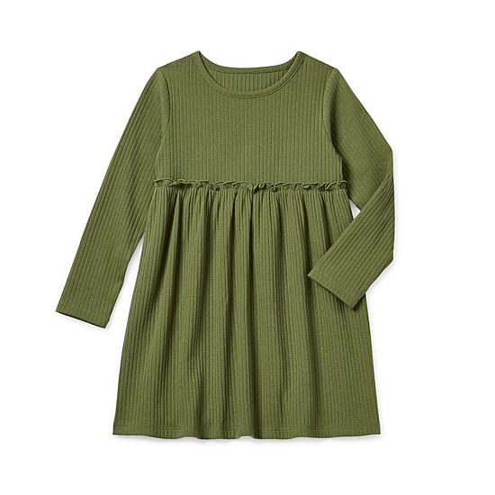 Okie Dokie Toddler & Little Girls Long Sleeve Knit A-Line Dress