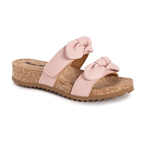 Muk Luks Posie Womens Footbed Sandals, 9 Medium, Pink