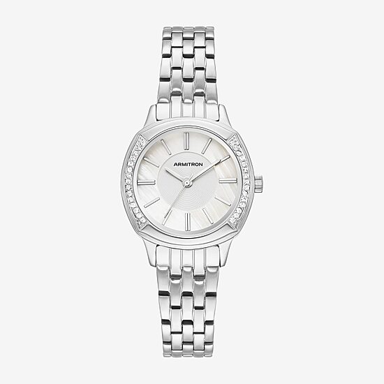 Armitron Womens Silver Tone Bracelet Watch 75-5976mpsv