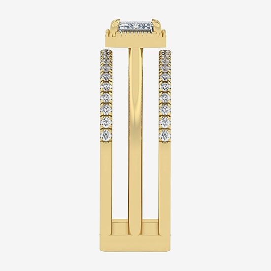 (Si2 / G) Womens 1 1/2 CT. T.W. Lab Grown White Diamond 10K Gold Cocktail Ring