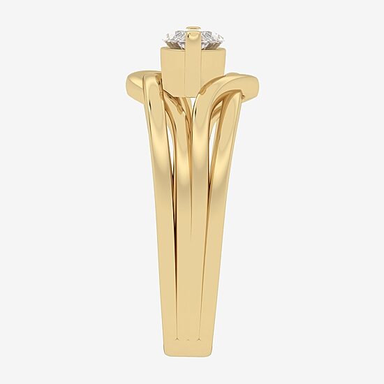 (Si2 / G) Womens 3/4 CT. Lab Grown White Diamond 10K Gold Marquise Cocktail Ring