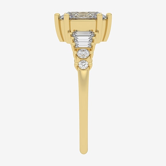 (Si2 / G) Womens 1 1/3 CT. T.W. Lab Grown White Diamond 10K Gold Oval Cocktail Ring