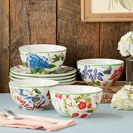 Certified International Greenhouse 4-pc. Ceramic Ice Cream Bowl