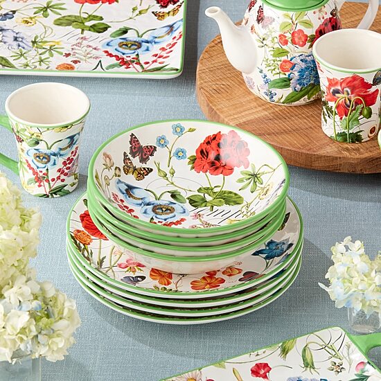 Certified International Greenhouse 4-pc. Ceramic Soup Bowl