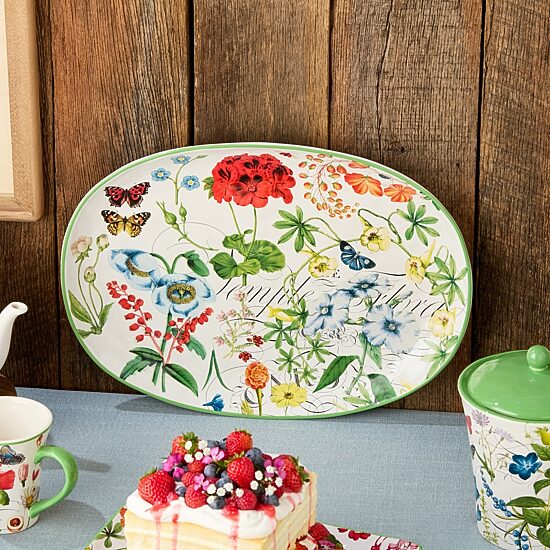 Certified International Greenhouse Ceramic Serving Platter