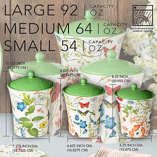 Certified International Greenhouse 3-pc. Canister