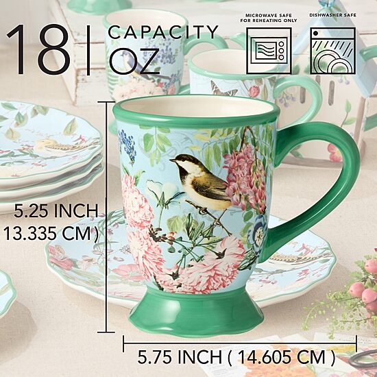Certified International Flora 4-pc. Coffee Mug