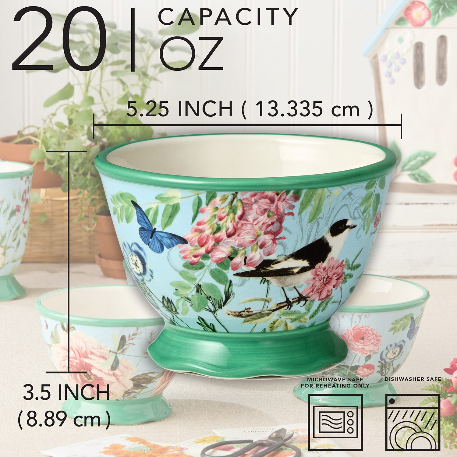 Certified International Flora Ice Cream Bowl - Thumbnail 4