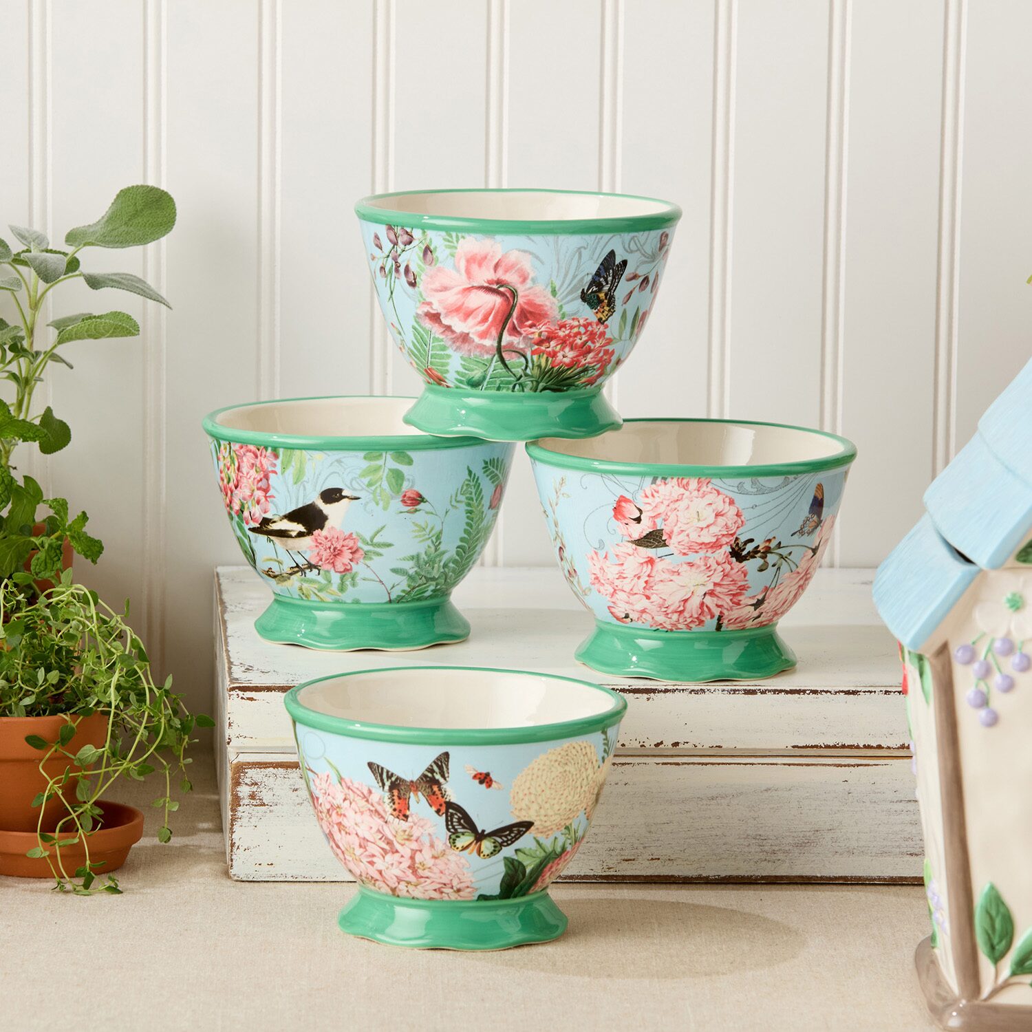 Certified International Flora Ice Cream Bowl - Thumbnail 2