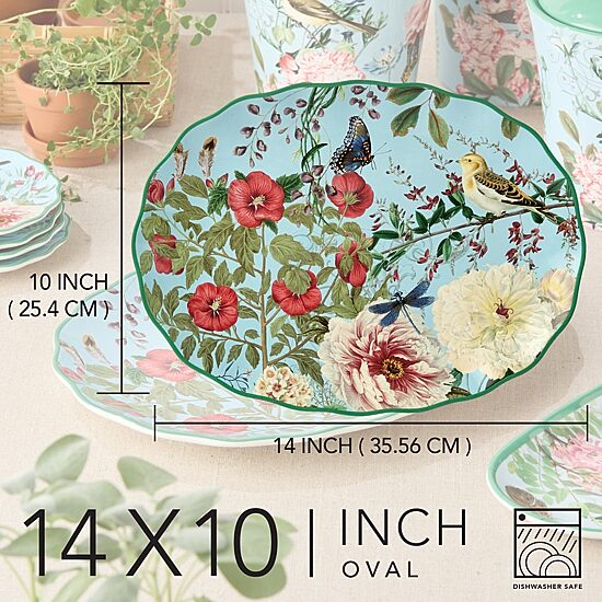 Certified International Flora Ceramic Serving Platter