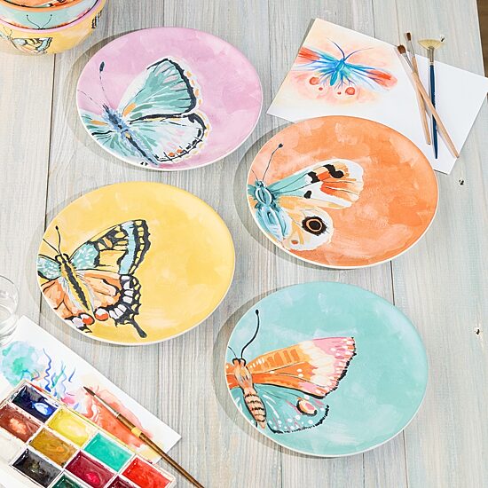 Certified International Butterflies 4-pc. Ceramic Salad Plate