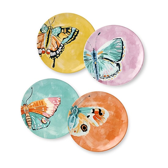 Certified International Butterflies 4-pc. Ceramic Salad Plate