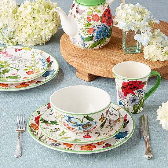 Certified International Greenhouse 16-pc. Ceramic Dinnerware Set
