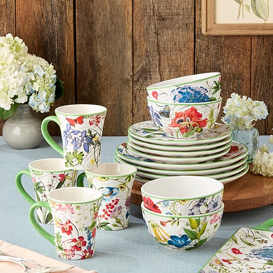 Certified International Greenhouse 16-pc. Ceramic Dinnerware Set
