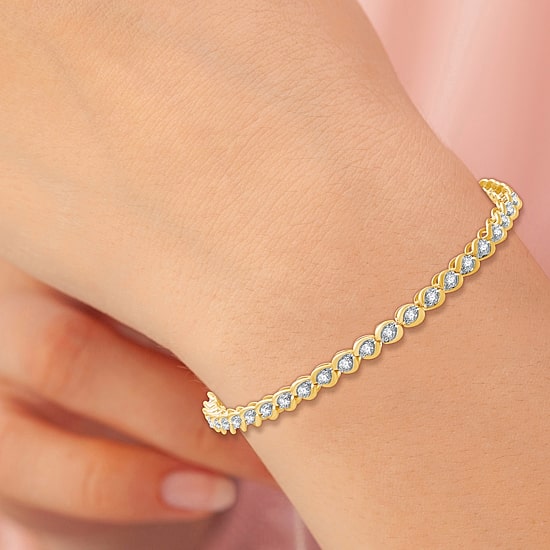 1 CT. T.W. Diamond Tennis Bracelet in 10K White or Yellow Gold