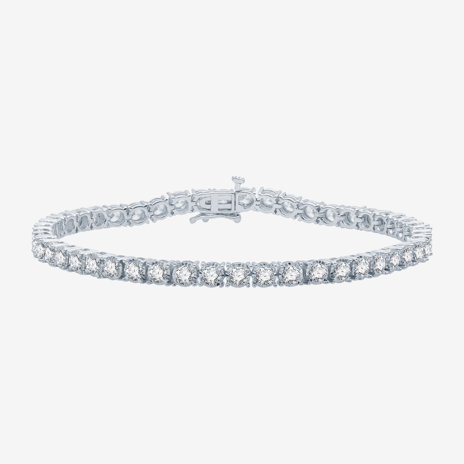 5 CT. T.W. Natural White Diamond 10K or Yellow Gold 7.5 Inch Tennis Bracelet