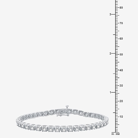 2 CT. T.W. Natural White Diamond 10K White or Yellow Gold 7.5 Inch Tennis Bracelet